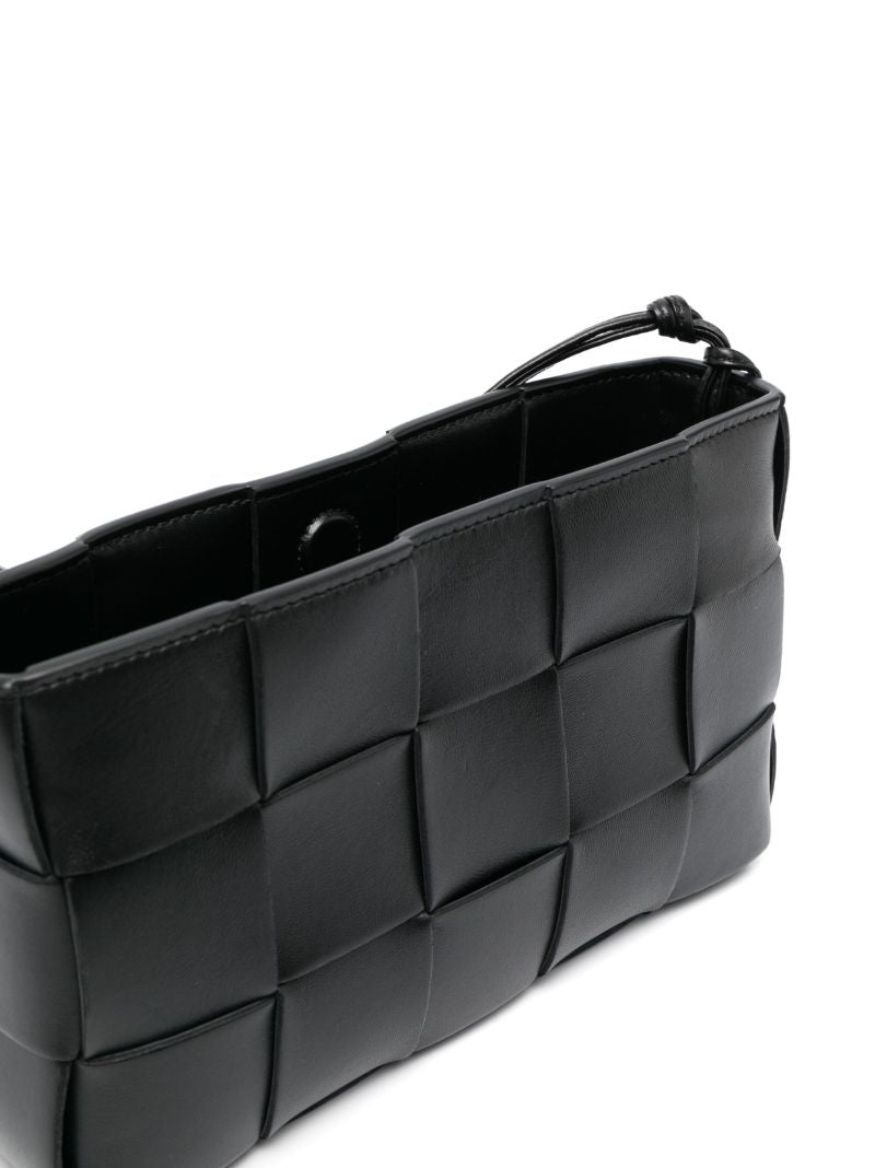 Black Cassette Leather Shoulder Bag