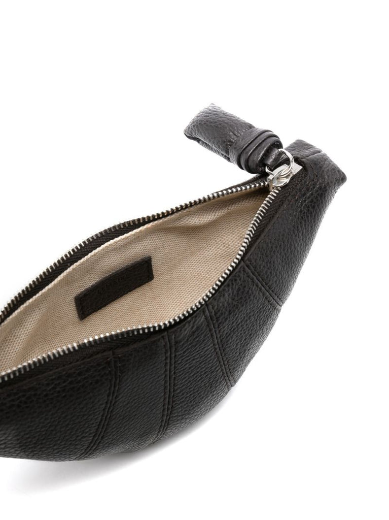 Brown Croissant Neck Strap Wallet