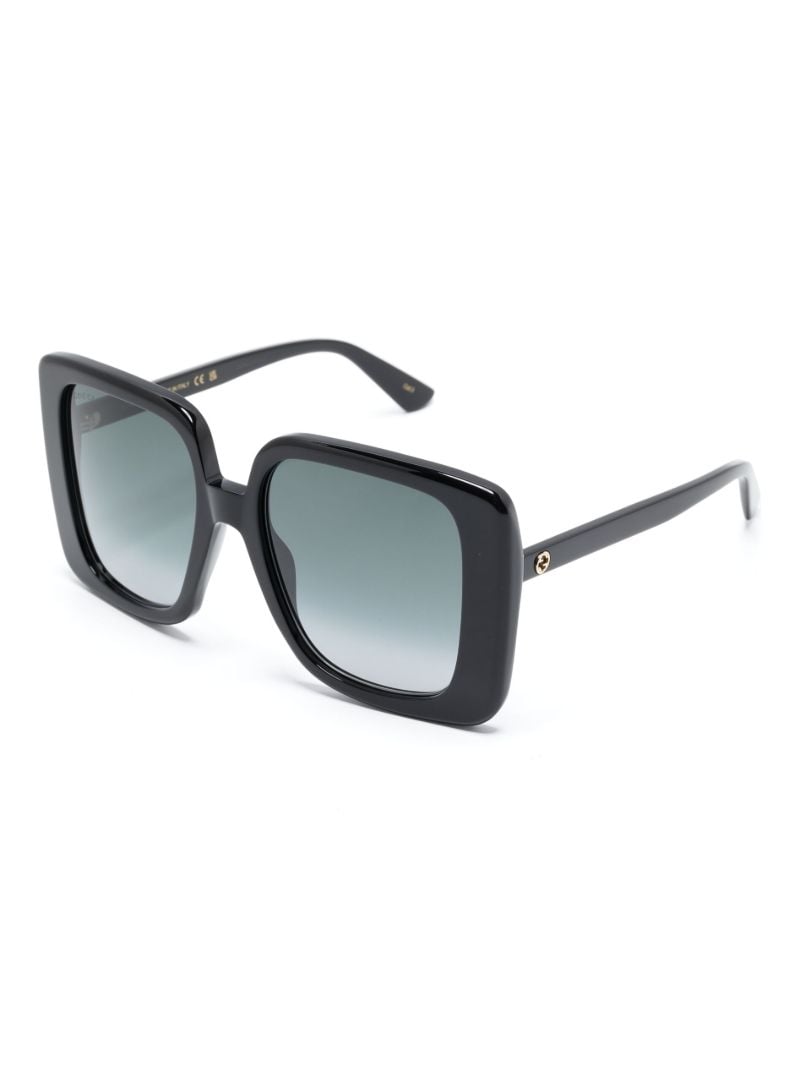 Black Oversize Square-frame Sunglasses