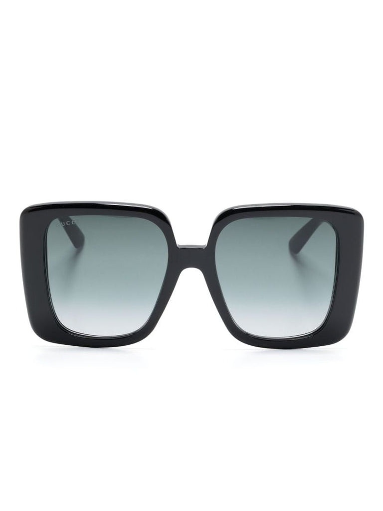 Black Oversize Square-frame Sunglasses