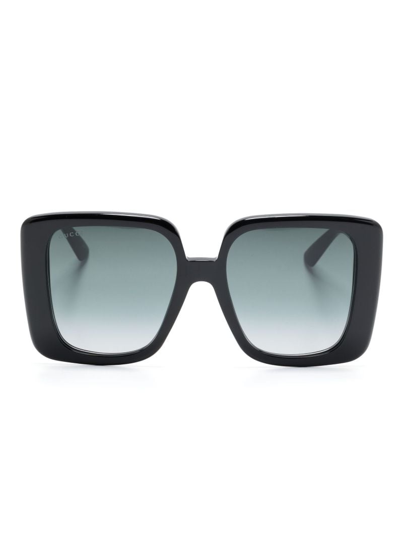 Black Oversize Square-frame Sunglasses