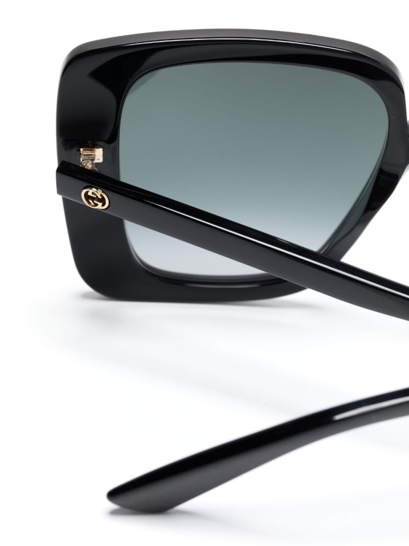 Black Oversize Square-frame Sunglasses