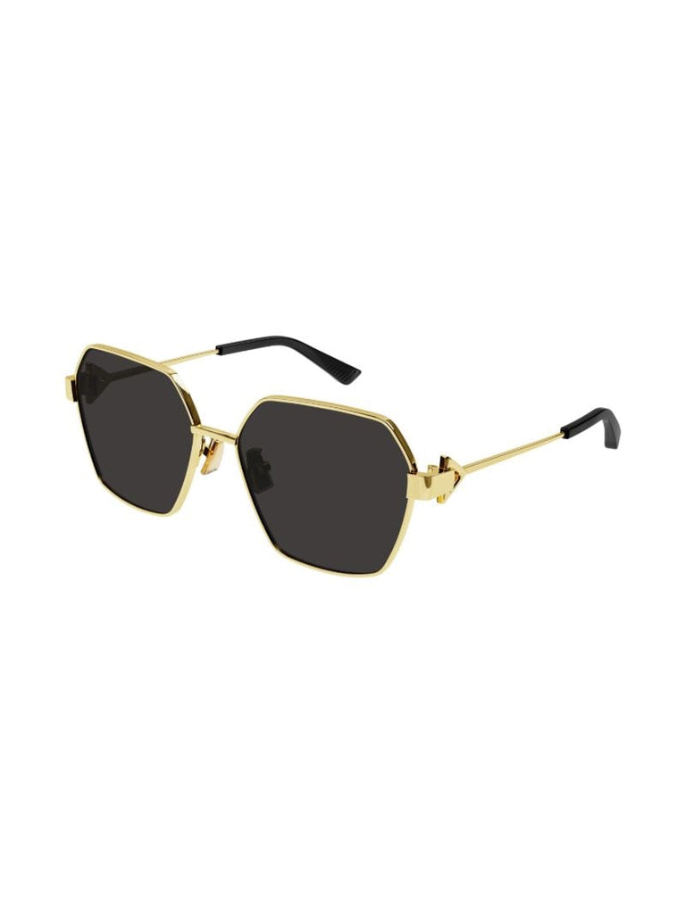 Gold-tone Geometric Frame Sunglasses