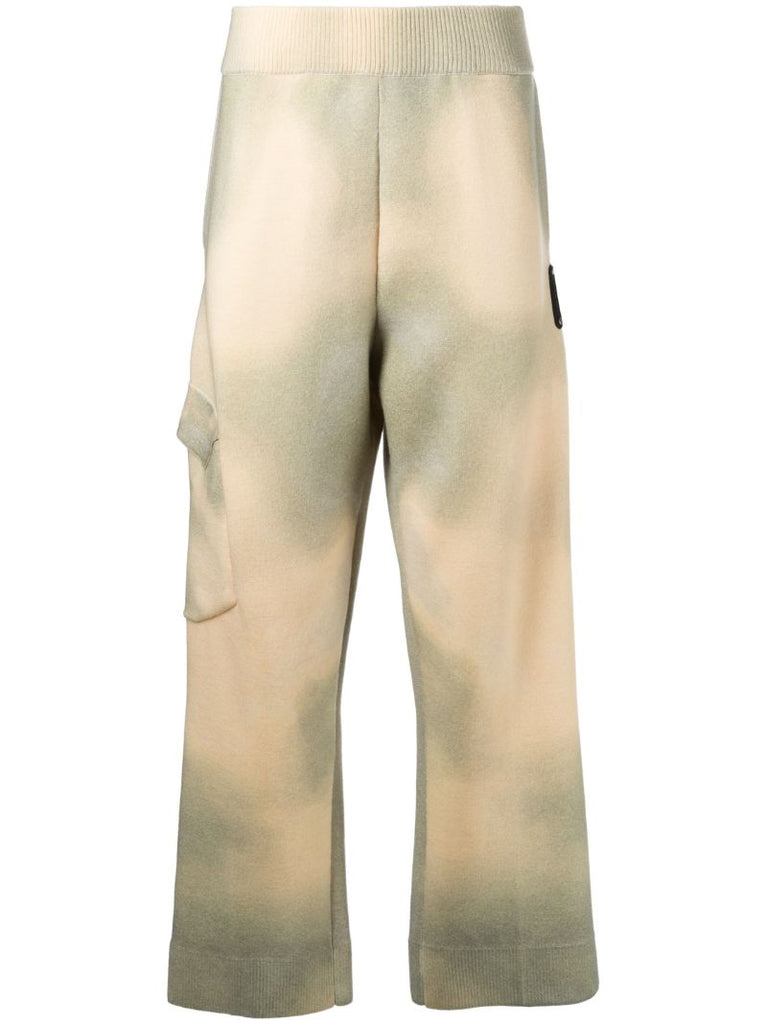 Yellow Gradient-knit Wool Trousers