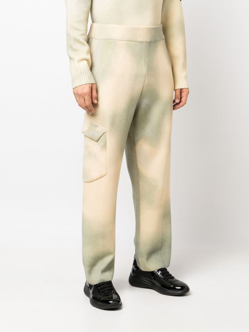 Yellow Gradient-knit Wool Trousers