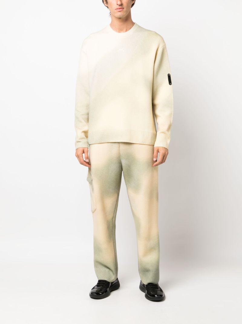 Yellow Gradient-knit Wool Trousers