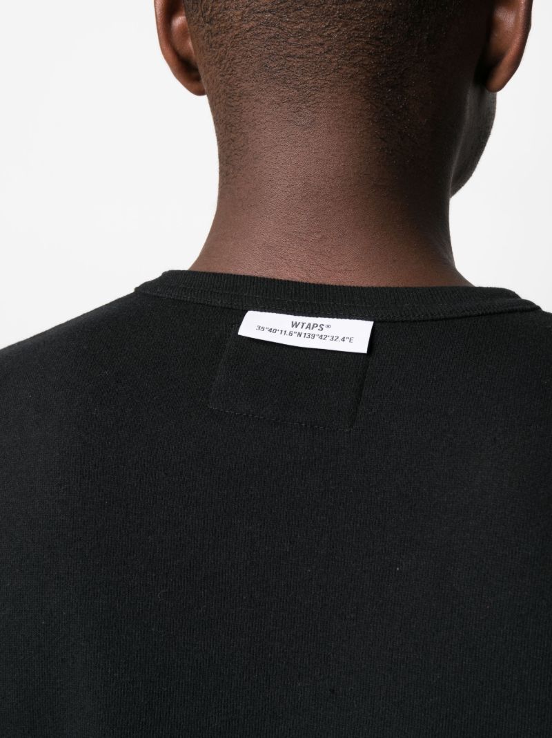 Black Logo Patch Cotton T-shirt