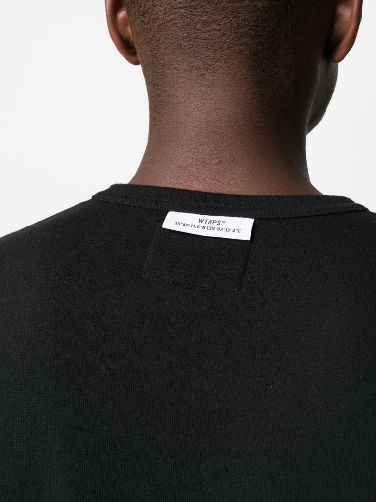 Black Logo Patch Cotton T-shirt