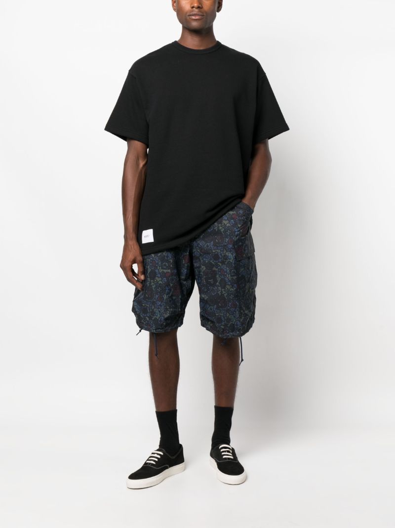 Black Logo Patch Cotton T-shirt