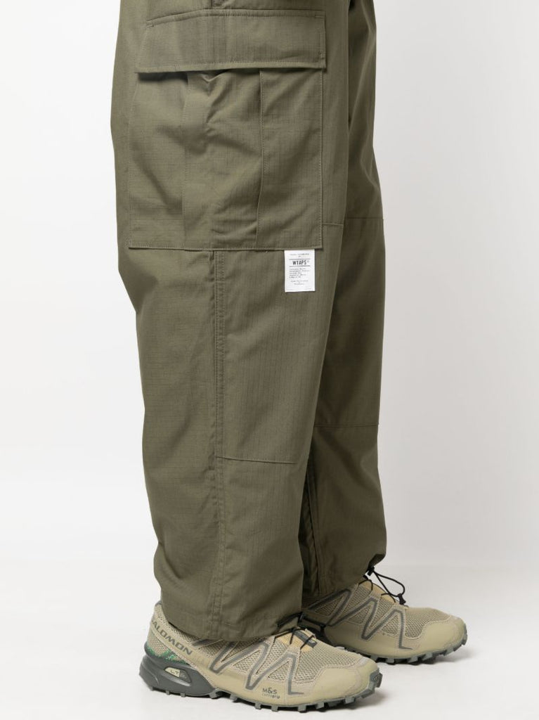 Green Cotton Cargo Trousers