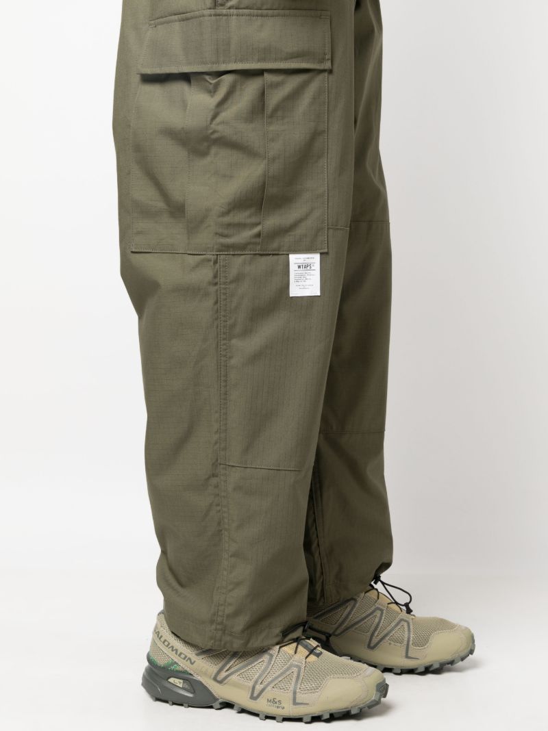Green Cotton Cargo Trousers