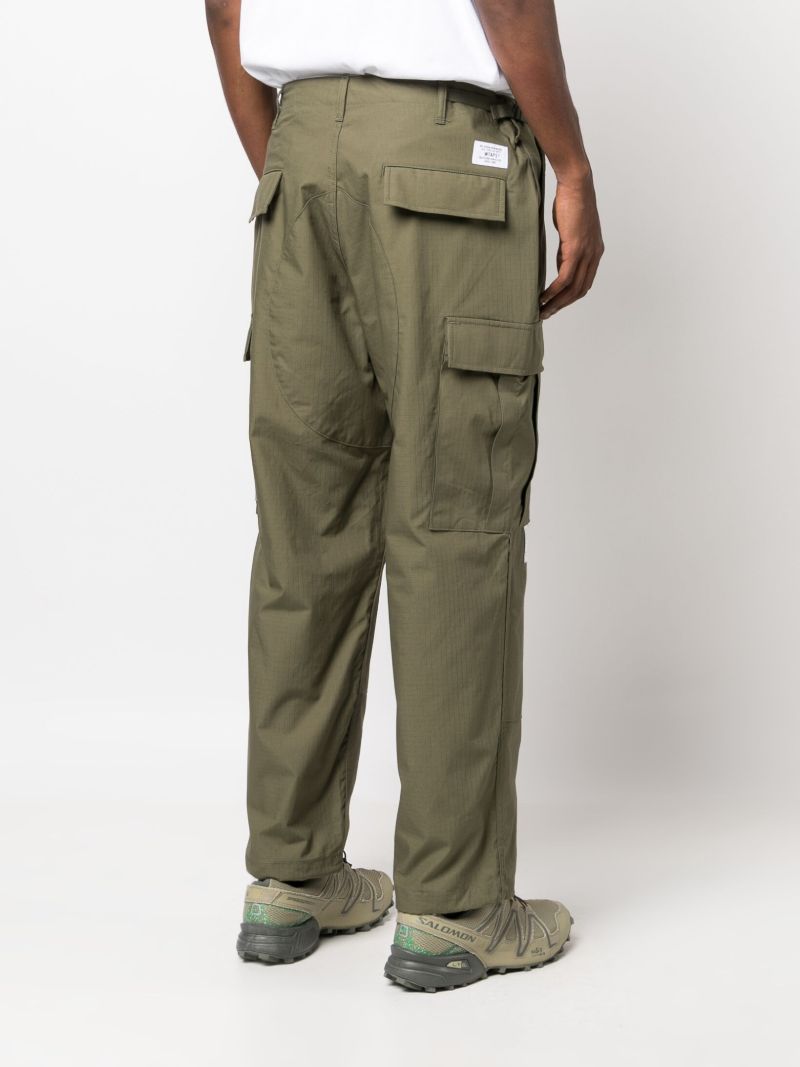 Green Cotton Cargo Trousers