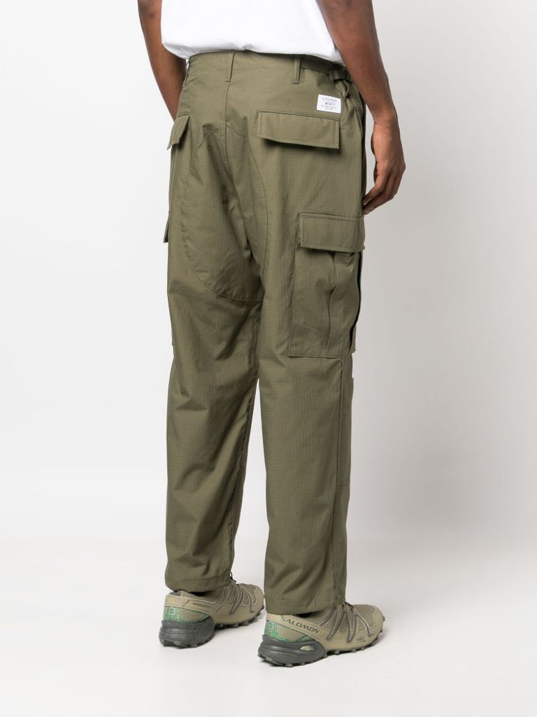 Green Cotton Cargo Trousers