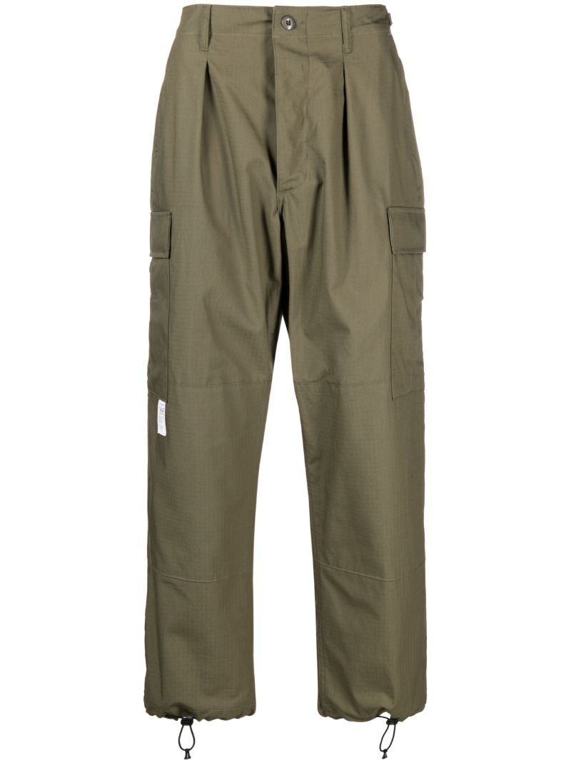 Green Cotton Cargo Trousers