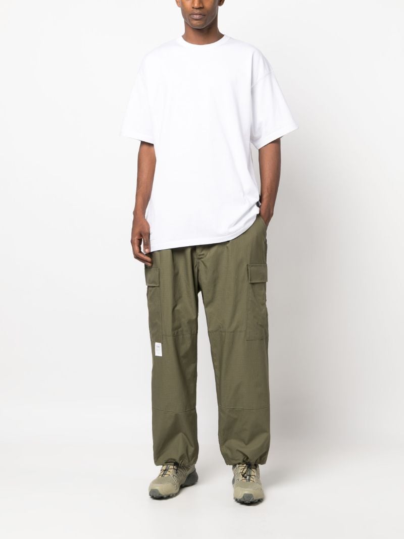 Green Cotton Cargo Trousers