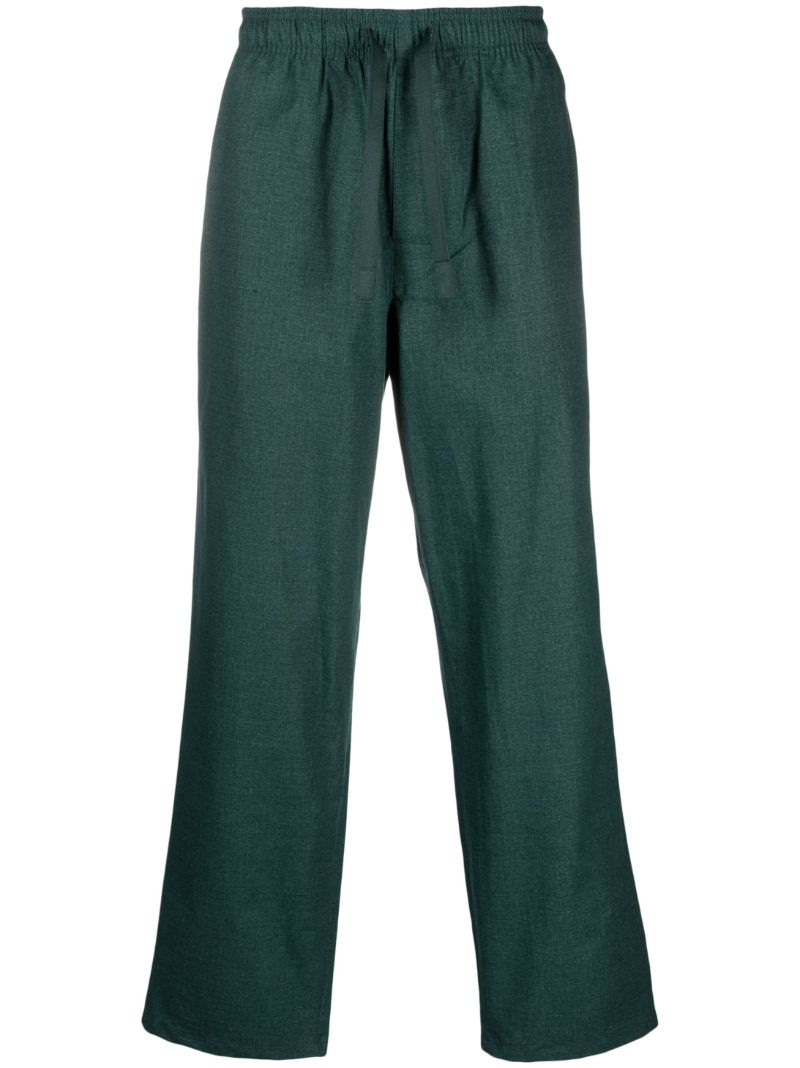 Green Straight-leg Cotton Trousers