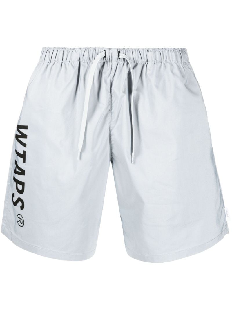 Grey Logo-print Track Shorts