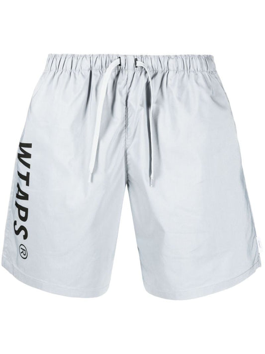 Grey Logo-print Track Shorts