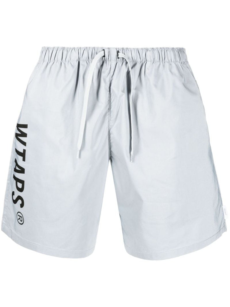 Grey Logo-print Track Shorts