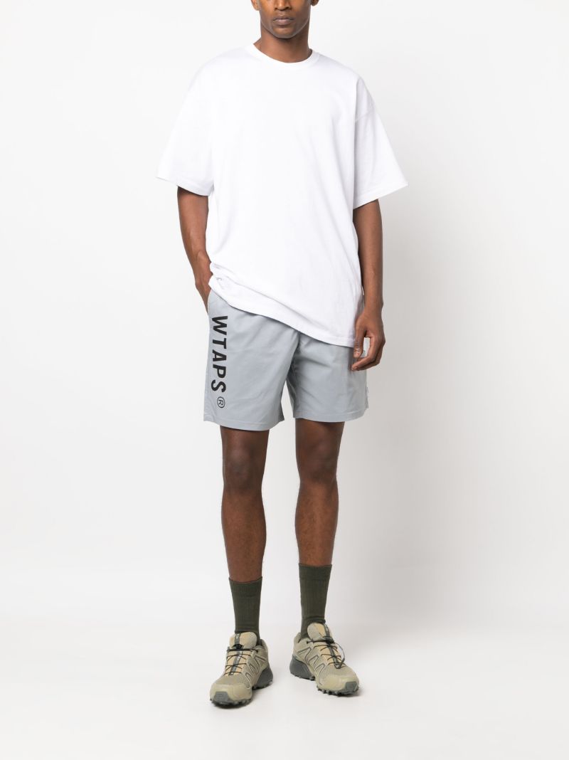 Grey Logo-print Track Shorts