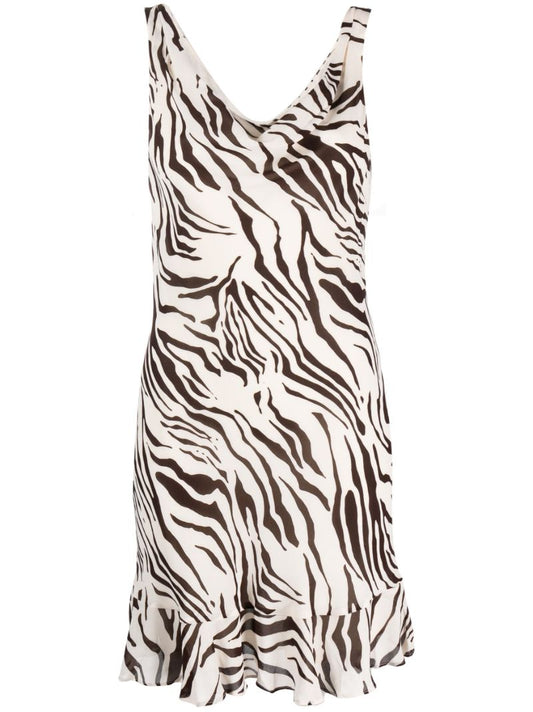 Neutral and Black Rudie Mini Dress