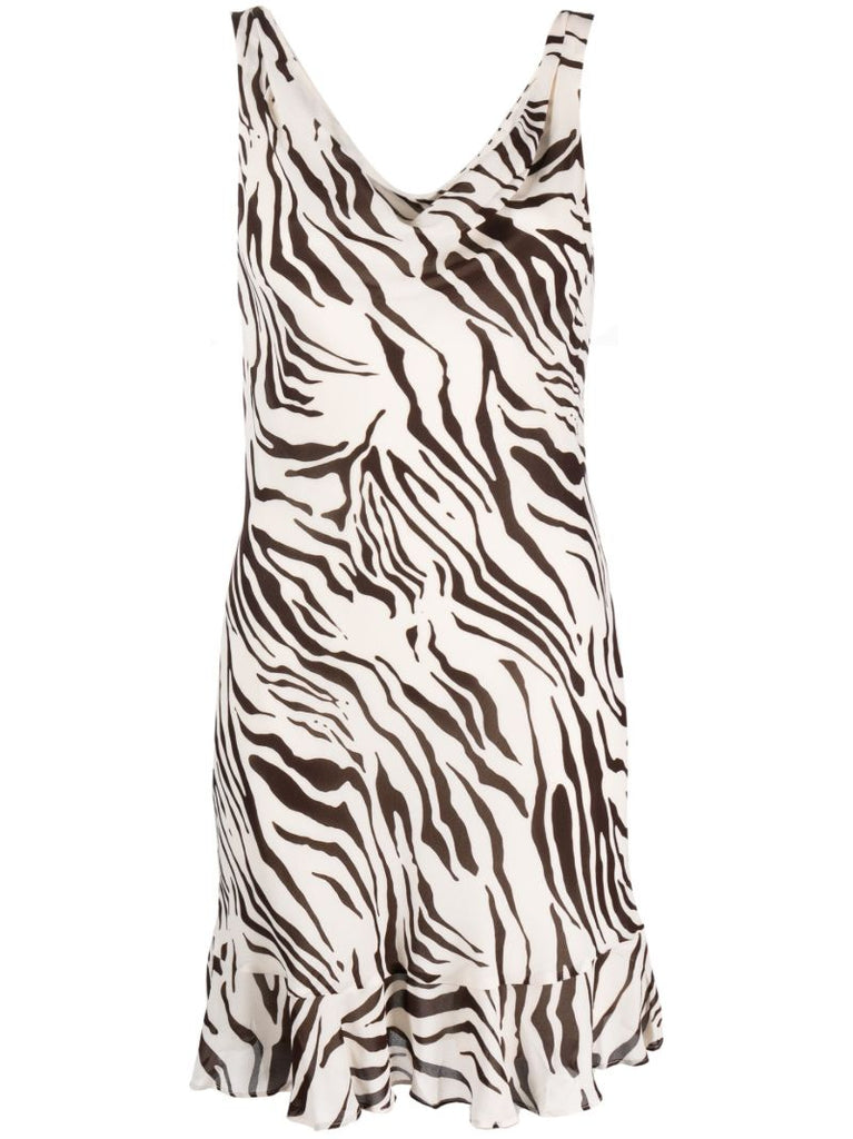 Neutral and Black Rudie Mini Dress