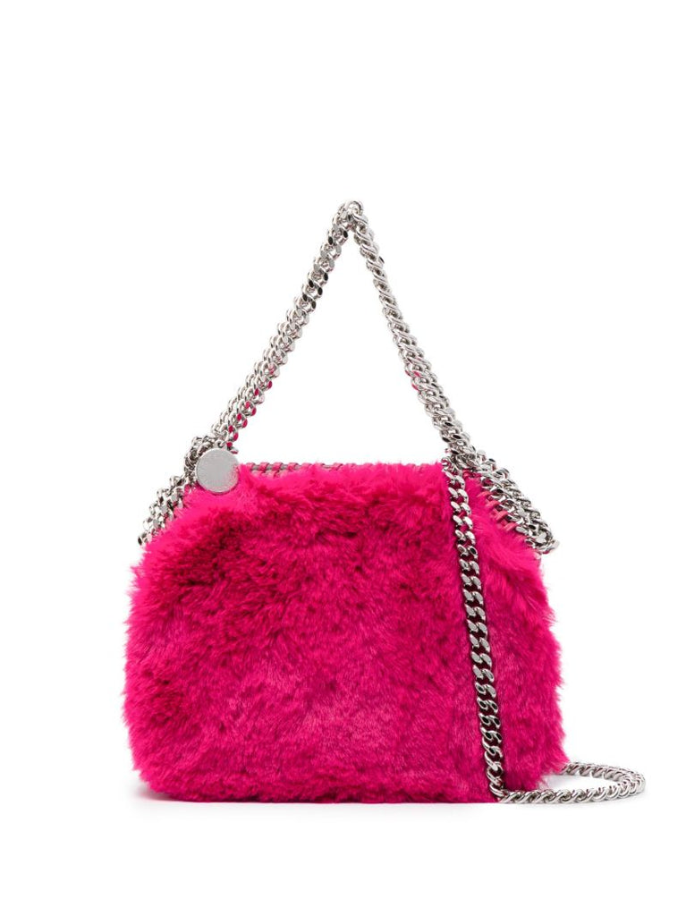 Pink Falabella Mini Faux-fur Shoulder Bag