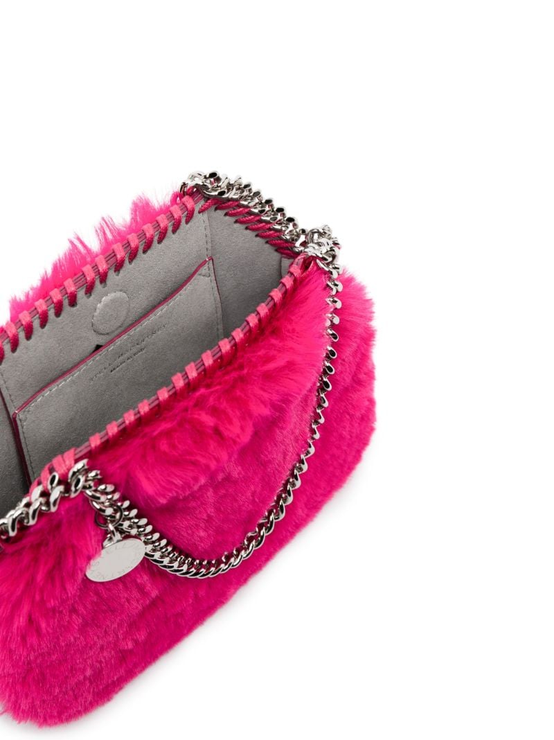 Pink Falabella Mini Faux-fur Shoulder Bag