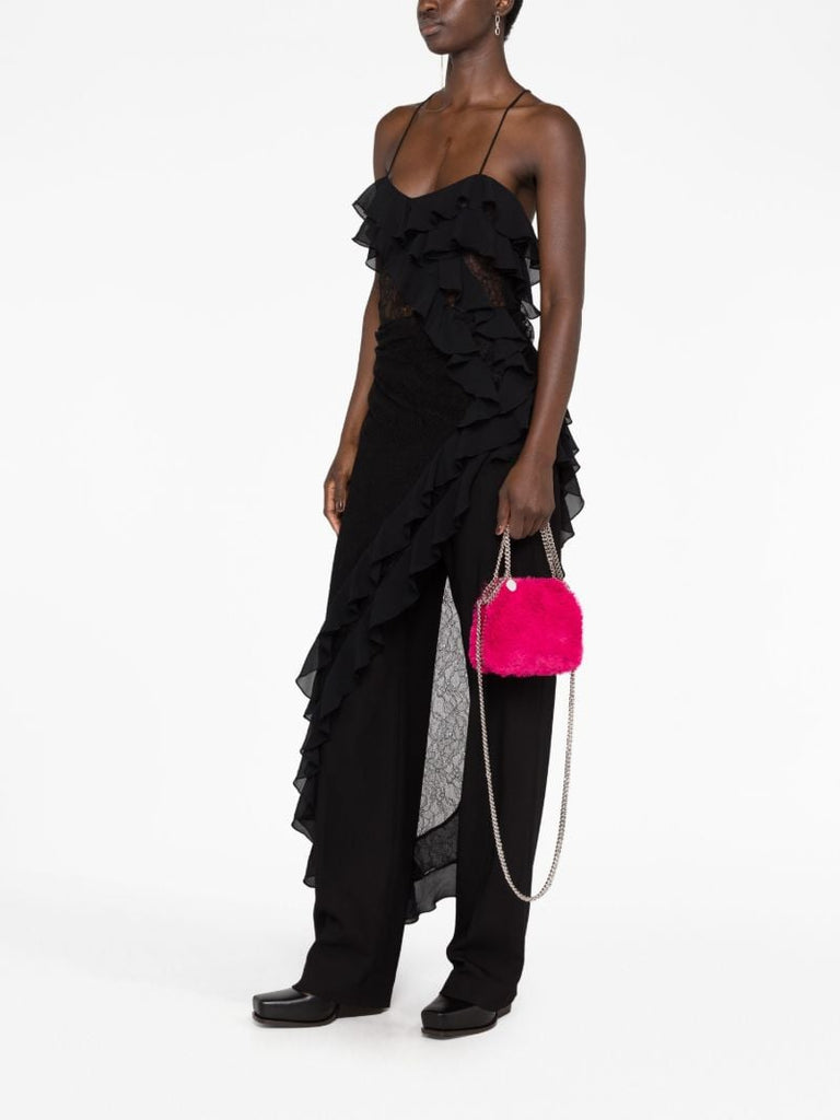 Pink Falabella Mini Faux-fur Shoulder Bag