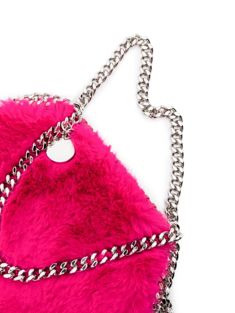 Pink Falabella Mini Faux-fur Shoulder Bag