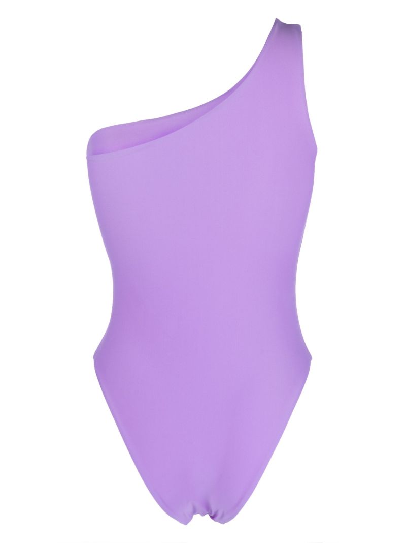 Purple Iris One-shoulder Swimsuit