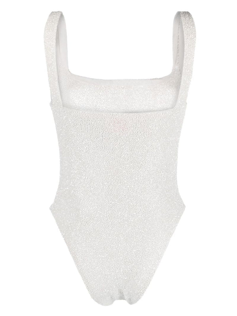 White Marina Crystal-embellished Swimsuit