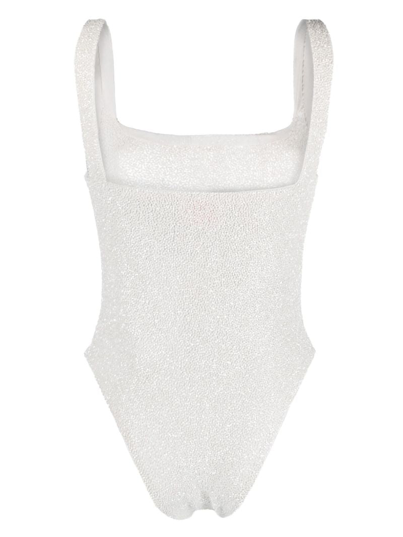 White Marina Crystal-embellished Swimsuit