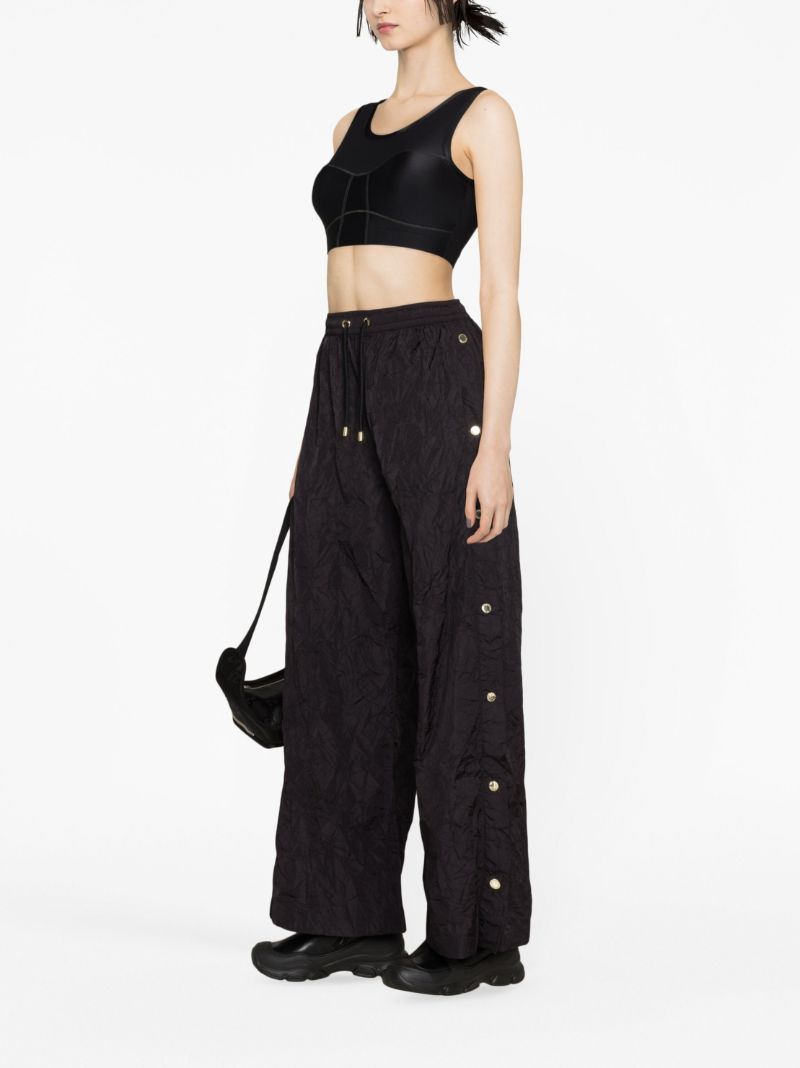 Black Volley Wide-leg Trousers