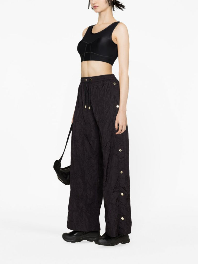 Black Volley Wide-leg Trousers