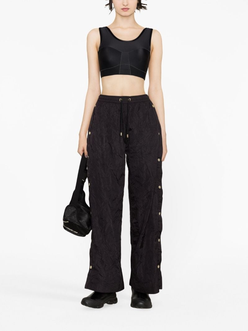 Black Volley Wide-leg Trousers