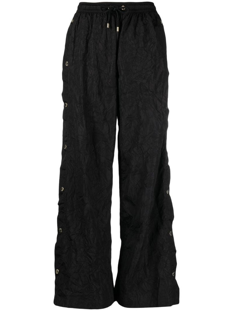Black Volley Wide-leg Trousers