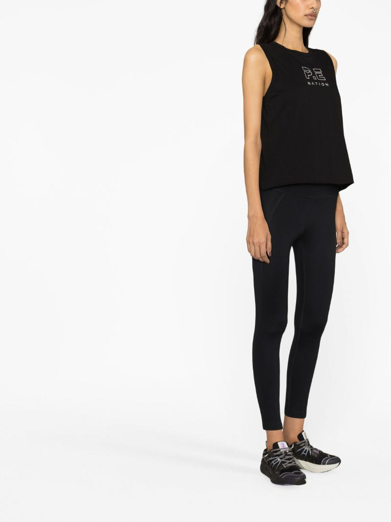 Black Baseline Shuffle Tank Top