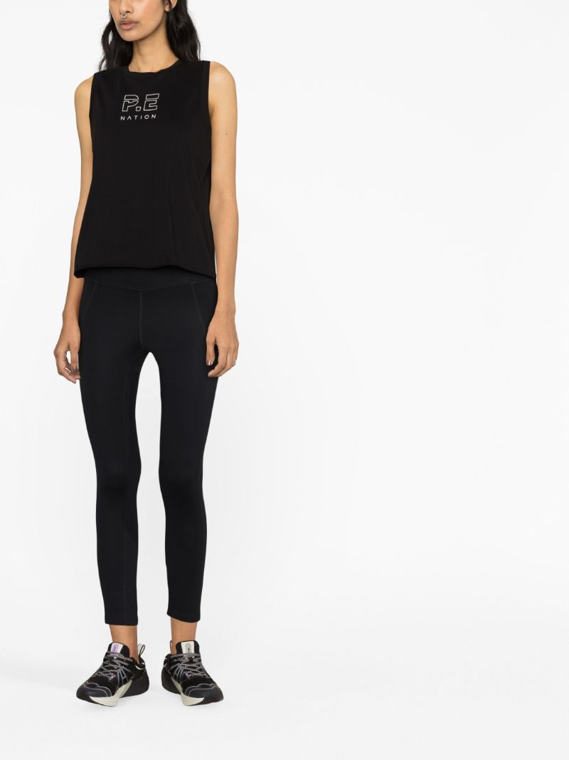 Black Baseline Shuffle Tank Top