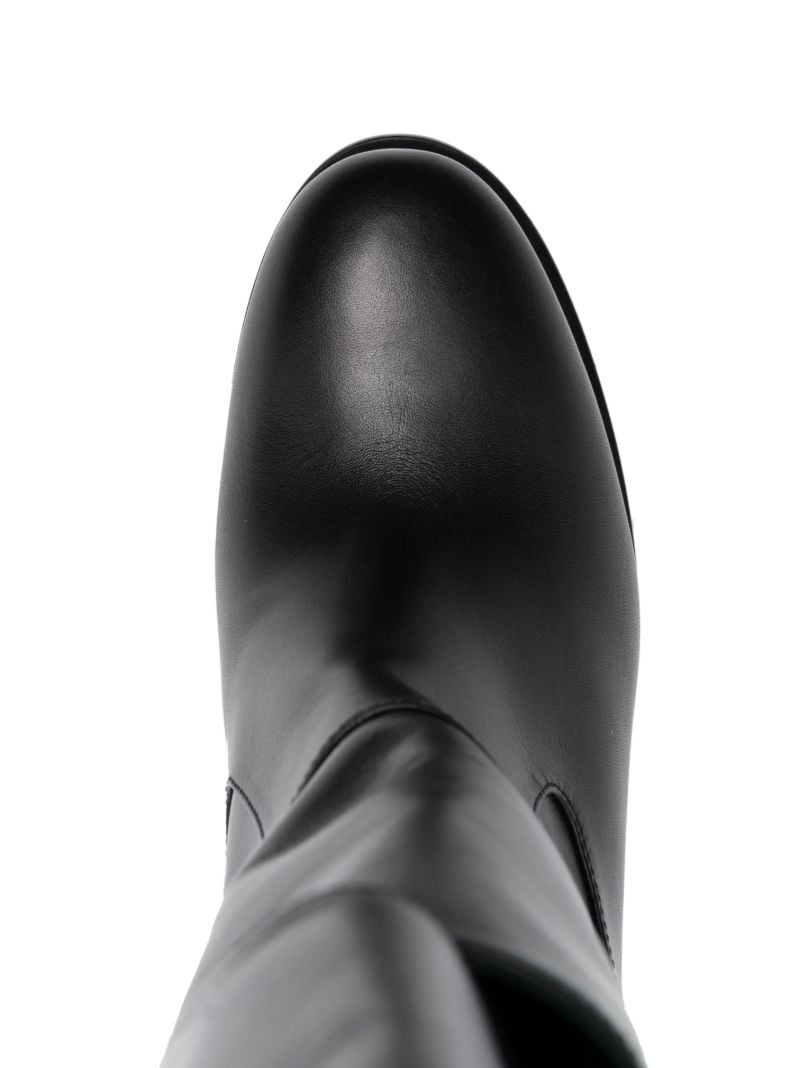 Black 120 Platform Thigh-high Boots