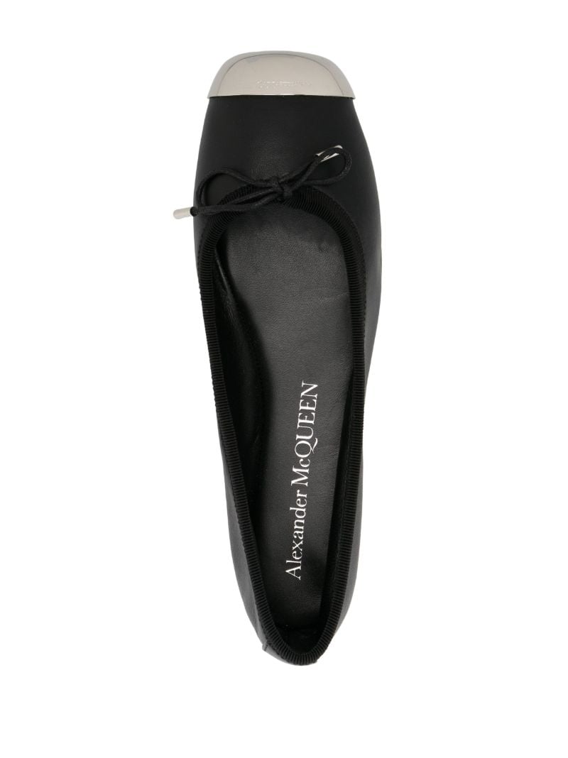 Black Leather Ballet Pumps