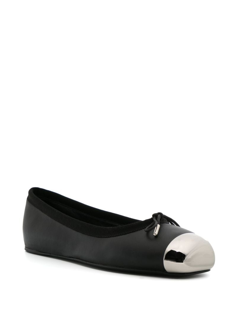 Black Leather Ballet Pumps