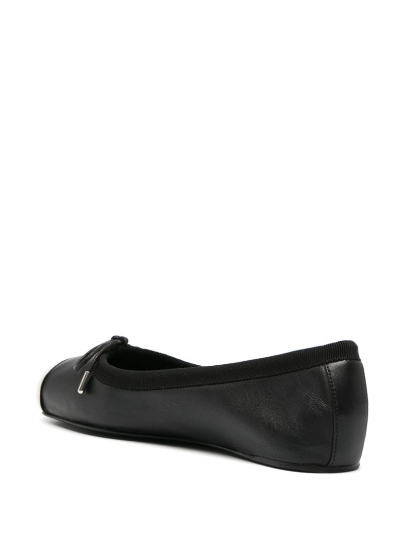Black Leather Ballet Pumps
