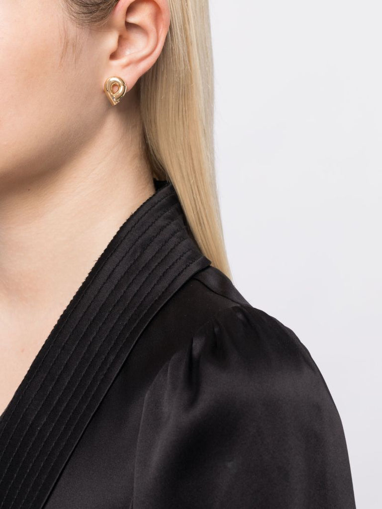 18k Yellow Gold Oera Diamond Single Stud Earrings