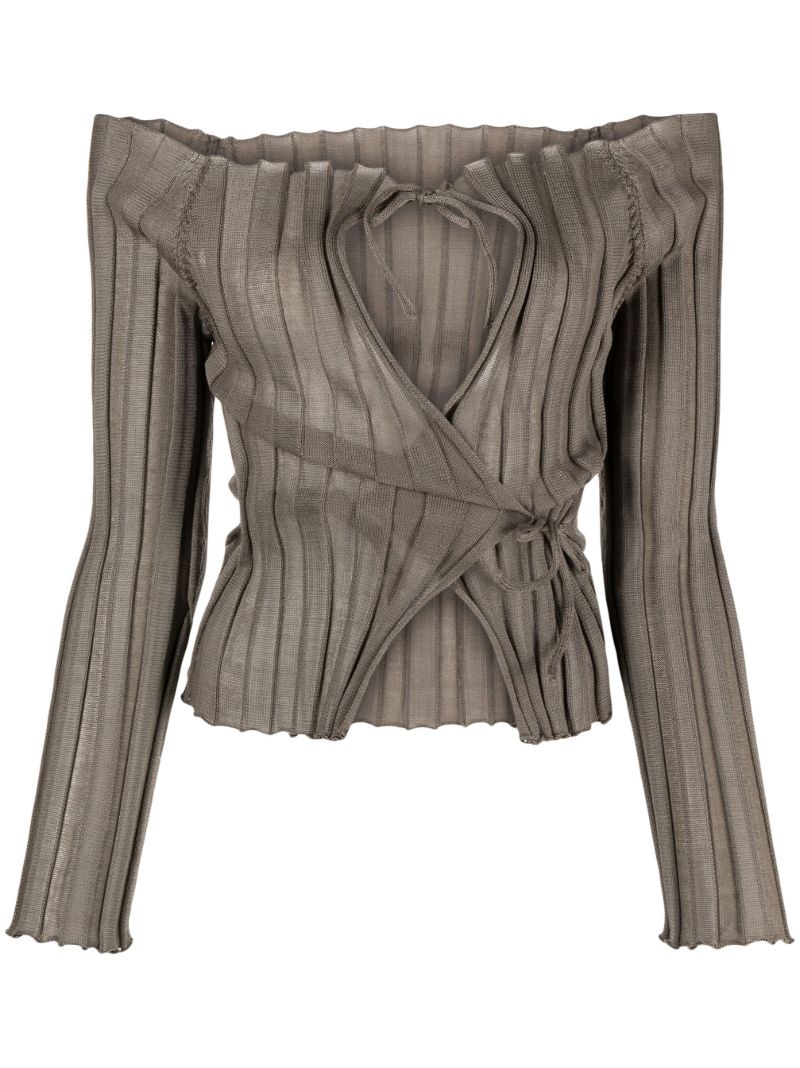 Taupe Off Shoulder Top