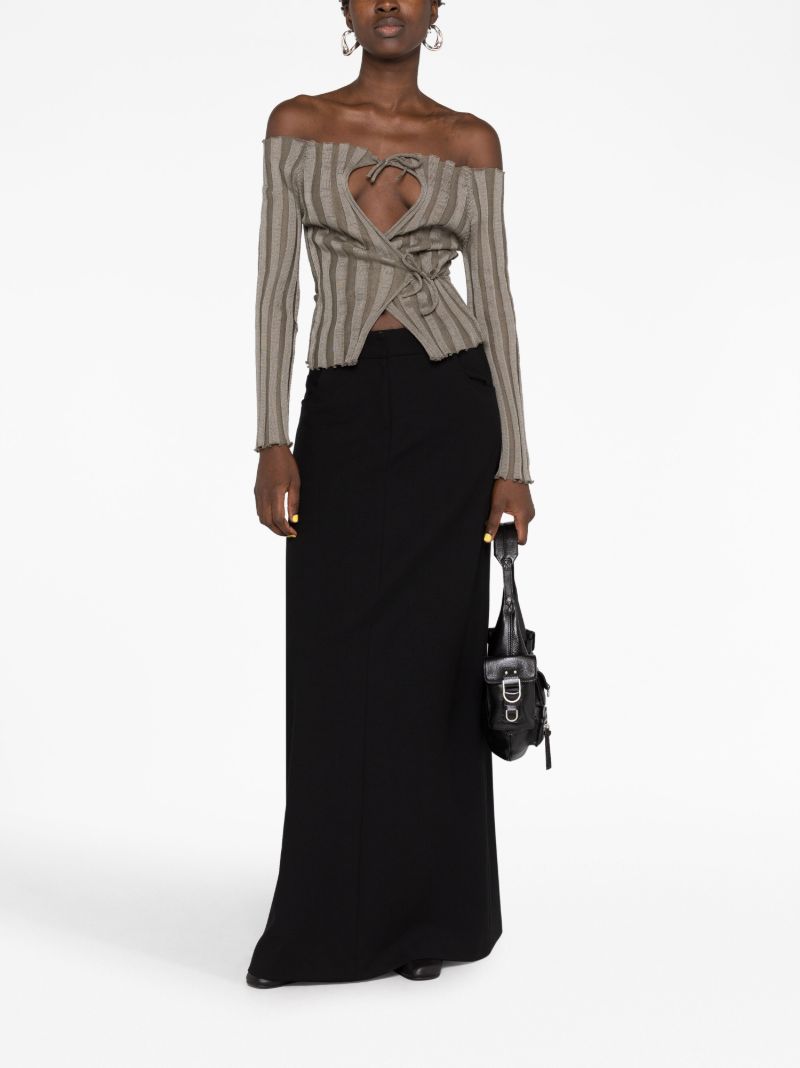 Taupe Off Shoulder Top