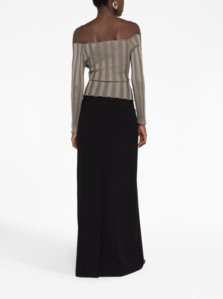Taupe Off Shoulder Top