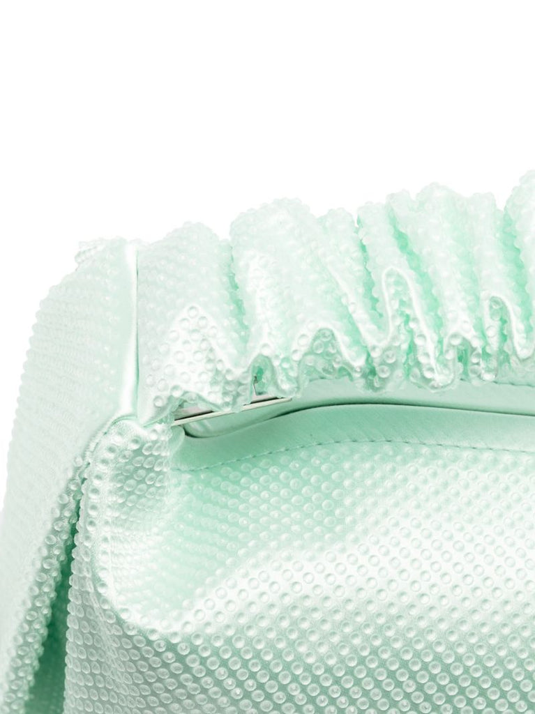 Green Scrunchie Crystal Mini Bag