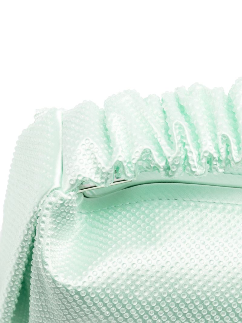 Green Scrunchie Crystal Mini Bag