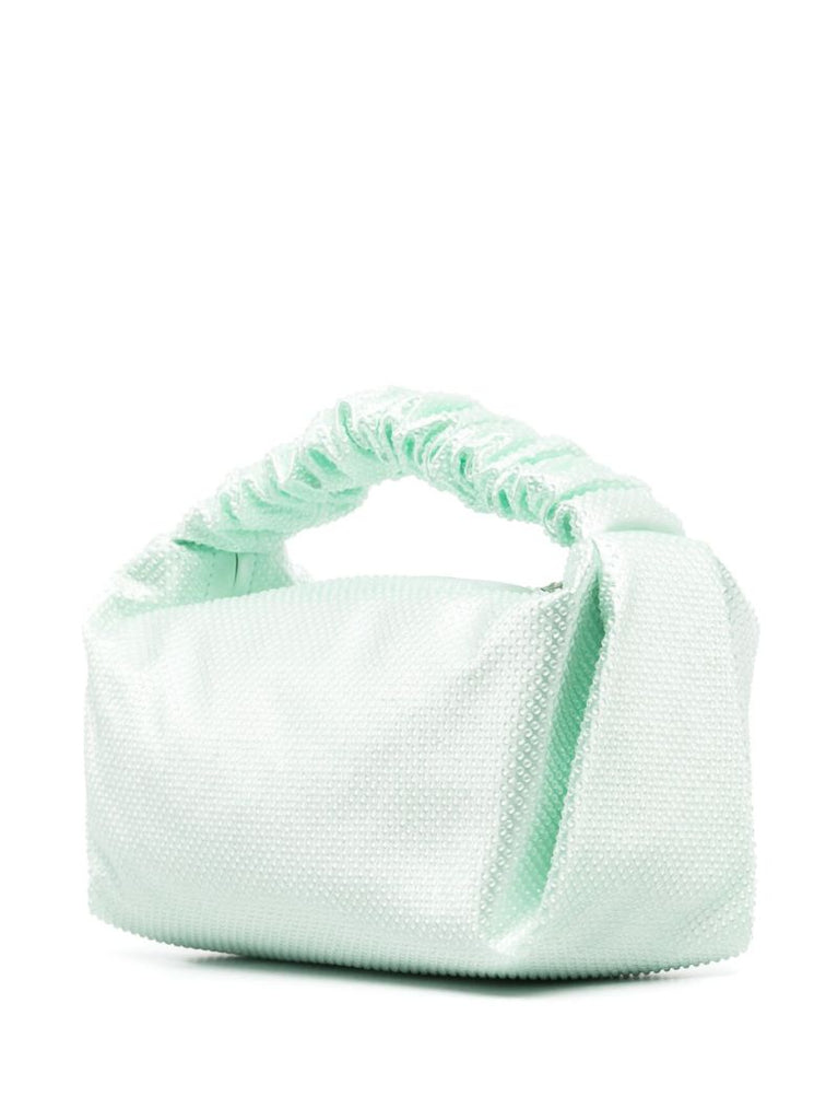 Green Scrunchie Crystal Mini Bag